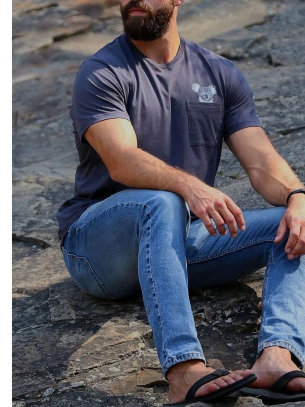 100% Pima Cotton Project Life Men’s Koala in your Pocket in color Obsidian
